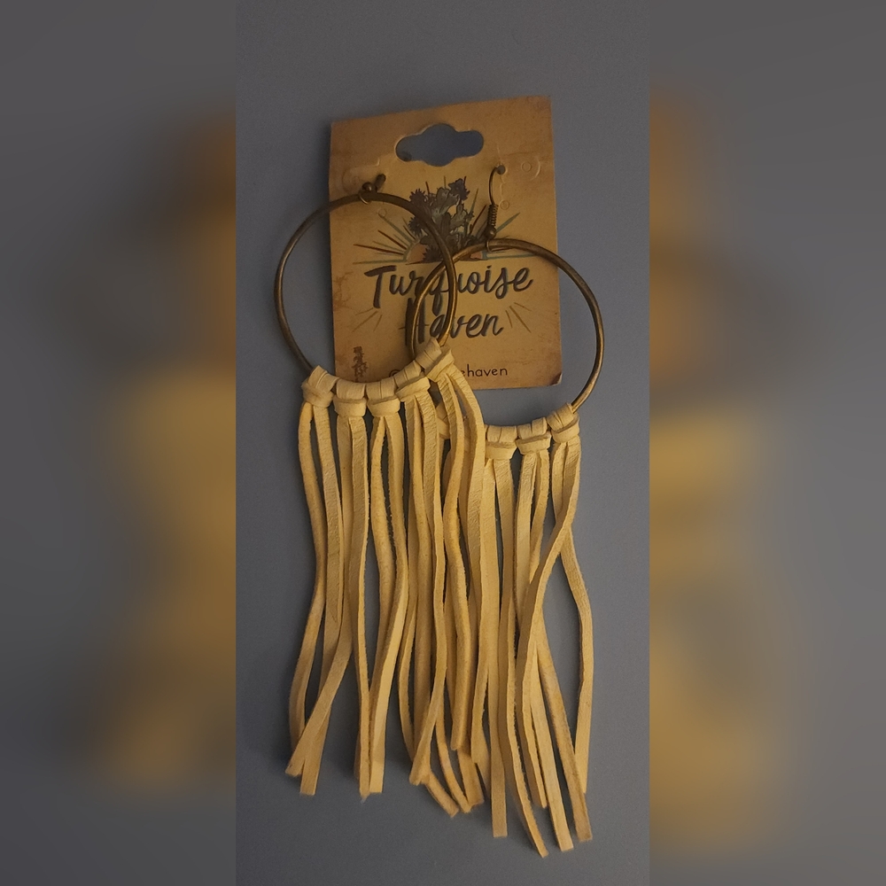 Yellow Fringe Earrings